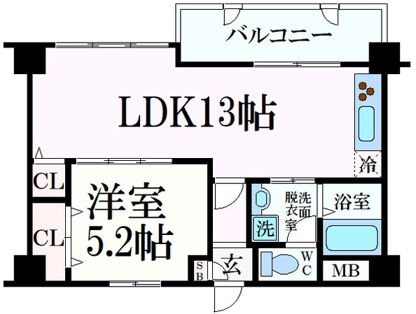 住吉駅 徒歩10分 5階の物件間取画像